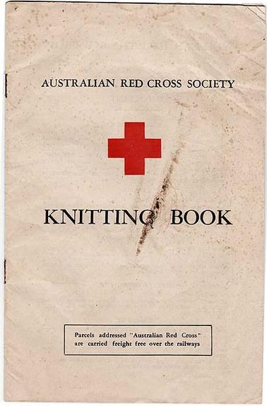 A booklet of knitting patterns designed by the Red Cross for volunteers to knit garments for sick and wounded soldiers during World War I. Undated, but assumed to be about 1914. Printed by Wilke & Co. Pty. Ltd., 19-47 Jeffcott St., Melbourne