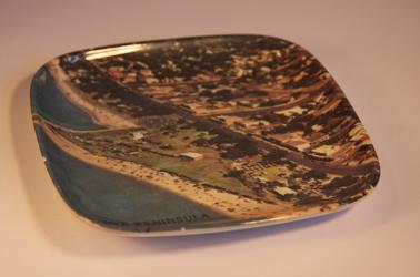 Souvenir dish with photo of Rye ic. 1950’s. before boat ramp.
Shows pier area.