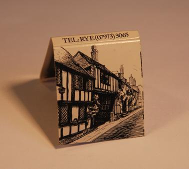 Packet of matches from “The Mermaid Inn” in Rye Sussex.  Photo on front.  “Hotels of the Cinque Ports Ltd”  