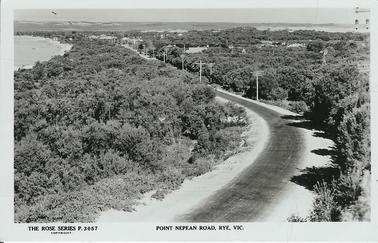 Point Nepean Road Rye taken from White Cliffs Rose Postcard no. P3057