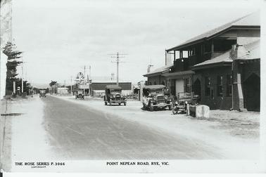 Pt Nepean Road, Rye;  From Rye Hotel looking East showing Pier Store  (Rose Series P3066)