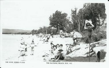 The Bathing Beach, Rye.  1950s