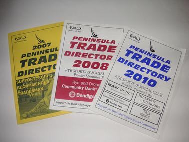 Lists of businesses of tradesmen in the area.  The program of The Rye Gift (foot race) inserted in centre.