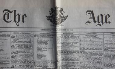 Replica copy No 1, Vol 1 Tuesday October 17th 1854  Shipping, Property Sales, Merchants, Misc.
8 pages