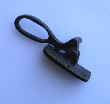 Brass lever action, 3 screw hole window latch.