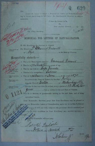 Naturalistion and family history papers