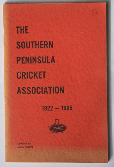 Compiled by Bryce Phillips.  Photos and records of Sth Peninsula Cricket Ass. 1922 - 1965