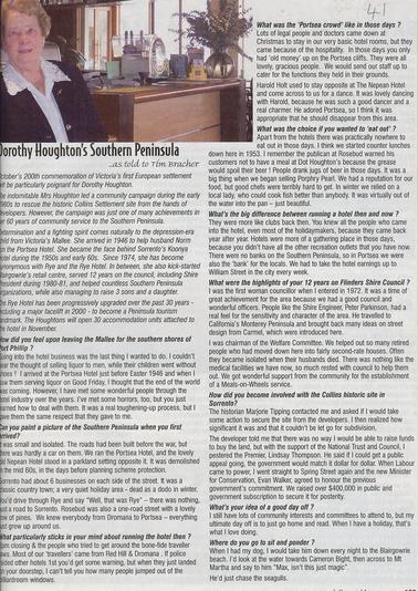 Interview with Dorothy Houghton on her life on Southern Peninsula