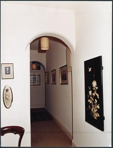 The hallway at Southdene which is arched at either end