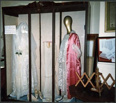 A handmade Wedding Trousseau c.1922, lent by Ms Strickland