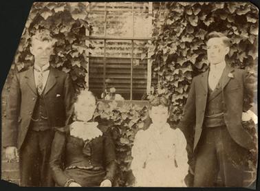 The image is of the Jenkins Family, from left, Adam, Mrs Jenkins, Mary and Jack