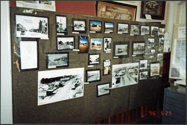Selection of historical photos displayed at OPOM