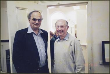 Photo of guest speaker at AGM August 1998 at OPOM. Warwick Dilley CEO MPC and member Michael Collins