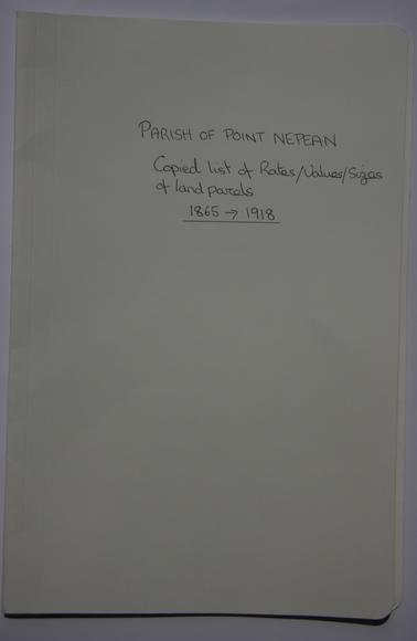 Contains information of rates in Rye area of Shire of Flinders.  Date of entry, names of occupiers and owners size of holding.