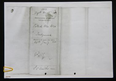 Proceedings of Inquest on body of Patrick Wee at Tootgarook.  Names and addresses of witnesses, coroner, jurors, police.