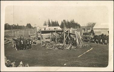 The photo is thought to be of the construction of the first abattoirs