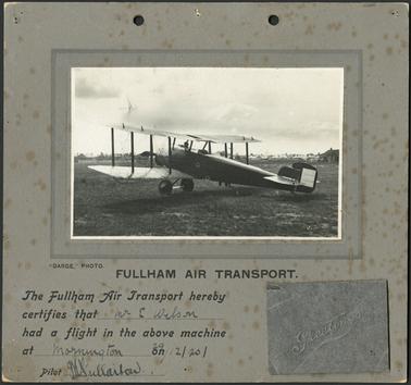 The image is of a 'Darge' aeroplane